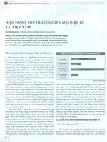 Hiện trạng thu thuế thương mại điện tử tại việt nam 