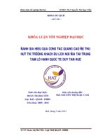 Đánh giá hiệu quả công tác quảng cáo để thu hút thị trường khách du lịch nội địa tại trung tâm lữ hành quốc tế duy tân huế