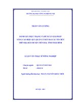 Đánh giá thực trạng và đề xuất giải pháp nâng cao hiệu quả quản lý đất đai các tổ chức trên địa bàn huyện tiền hải, tỉnh thái bình