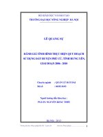 Đánh giá tình hình thưc hiện quy hoạch sử dụng đất huyện phù cừ, tỉnh hưng yên, giai đoạn 2006 2010