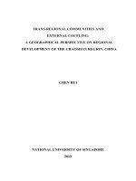 Trans regional communities and external coupling  a geographical perspective on regional development of the chaoshan region, china 