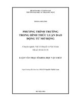 Phương trình trường trong hình thức luận dao động tử mở rộng (LV01431)