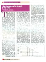 Tiến tới tự do hóa lãi suất ở việt nam