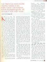 Vai trò của nhà nước trong nâng cao kiến thức tài chính   kinh nghiệm quốc tế và gợi ý với việt nam