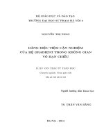 Dáng điệu tiệm cận nghiệm của hệ gradient trong không gian vô hạn chiều