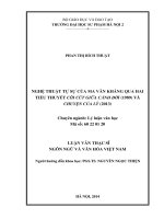 Nghệ thuật tự sự của ma văn kháng qua hai tiểu thuyết côi cút giữa cảnh đời (1989) và chuyện của lý (2013) (LV01385)