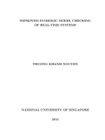 Improved symbolic model checking of real time systems 