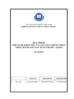 QUy trình chuẩn bị kiểm tra cấp giấy chứng nhận thực hành tốt sản xuất thuốc GMP
