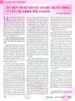 Đặc điểm nổi bật bản sắc văn hóa truyền thống của dân tộc khmer tỉnh an giang 