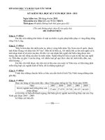 Đề thi HK II Địa 9 (2010-2011)