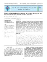 Đánh giá tình hình khai thác ruốc (acetes spp ) bằng nghề lưới đáy ở vùng ven biển đồng bằng sông cửu long