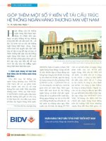 Góp thêm một số ý kiến về tái cấu trúc hệ thống ngân hàng thương mại việt nam 