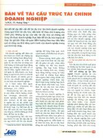 Bàn về tái cấu trúc tài chính doanh nghiệp 