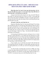 Đồng bằng sông cửu long – miền đất giàu tiềm năng phát triển kinh tế biển 