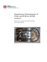 simultaneous determination of PAHs and PCBs by GCMS Analysis