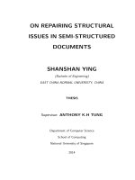 On repairing structural issues in semi structured documents 