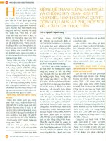 Kiềm chế thành công lạm phát và chống suy giảm kinh tế nhờ điều hành cương quyết công cụ lãi suất phù hợp với yêu cầu của thực tiễn