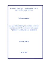 Xác định giống, thời vụ và loại phân bón thích hợp cho sản xuất ớt ngọt trong nhà mái che vụ thu đông 2013 tại gia lộc   hải dương