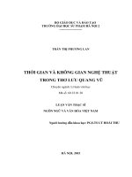 Thời gian và không gian nghệ thuật trong thơ lưu quang vũ