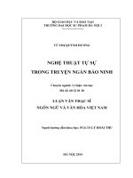 Nghệ thuật tự sự trong truyện ngắn bảo ninh (LV01395)