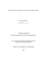 Interpolation methods for symbolic execution 