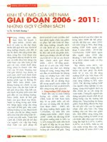 Kinh tế vĩ mô của việt nam giai đoạn 2006 2011   những gợi ý chính sách