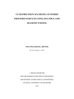 ULTRAPRECISION MACHINING OF HYBRID FREEFORM SURFACES USING MULTIPLE AXIS DIAMOND TURNING 