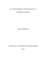 On the sparsity of signals in a random sample 