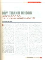 Bẫy thanh khoản    nhìn từ góc độ các doanh nghiệp niêm yết 