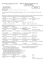 Hóa học  9   059 (HK II 2010   2011)