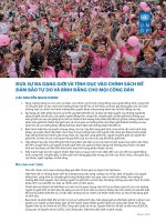 Đưa sự đa dạng giới và tính dục vào chính sách để đảm bảo tự do và bình đẳng cho mọi công dân 