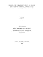 Design and implementation of model predictive control approaches 