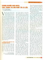 Doanh nghiệp nhà nước   thực trạng và giải pháp tái cơ cấu 