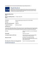 Bảng dữ liệu dự án hiệu quả năng lượng cho cấp nước tại tp hồ chí minhi 