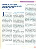 Bàn thêm lãi suất cơ bản trong cơ chế điều hành lãi suất ngân hàng hiện nay 