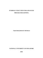 Symbolic execution for advanced program reasoning 