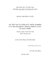 Sự tồn tại và tính duy nhất nghiệm của hệ grandient trong không gian vô hạn chiều