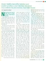 Phát triển ngồn nhân lực chất lượng cao trong ngành tài chính ngân hàng tại việt nam 