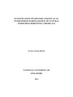 Investigation of phytoplankton as an overlooked marine source of natural endocrine disrupting chemicals 