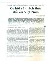 Cơ cấu kinh tế theo hướng tăng trưởng xanh   cơ hội và thách thức đối với việt nam 