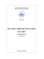 Bài giảng sửa chữa thiết bị năng lượng tàu thủy 
