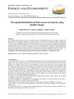 The spatial distribution of dust sources in iraq by using satellite images 