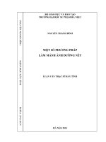 Một số phương pháp làm mảnh ảnh đường nét