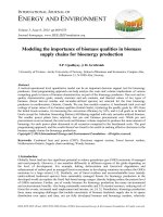 Modeling the importance of biomass qualities in biomass supply chains for bioenergy production 