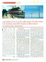 Lạm bàn tái cơ cấu nền kinh tế việt nam và những khuyến nghị chính sách