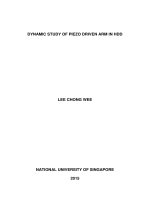 Dynamic study of piezo driven arm in HDD 