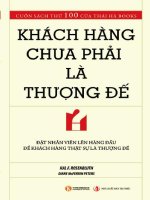 Khách hàng chưa phải là thượng đế