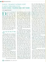 Thực trạng năng lực cạnh tranh của ngân hàng thương mại việt nam 