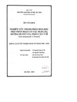 Nghiên cứu thành phần hoá học một phân đoạn có tác dụng hạ đường huyết của thân cây ý dĩ