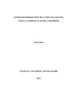 Tandem isomerization reaction of alkyne  total synthesis of alpha yohimbine 